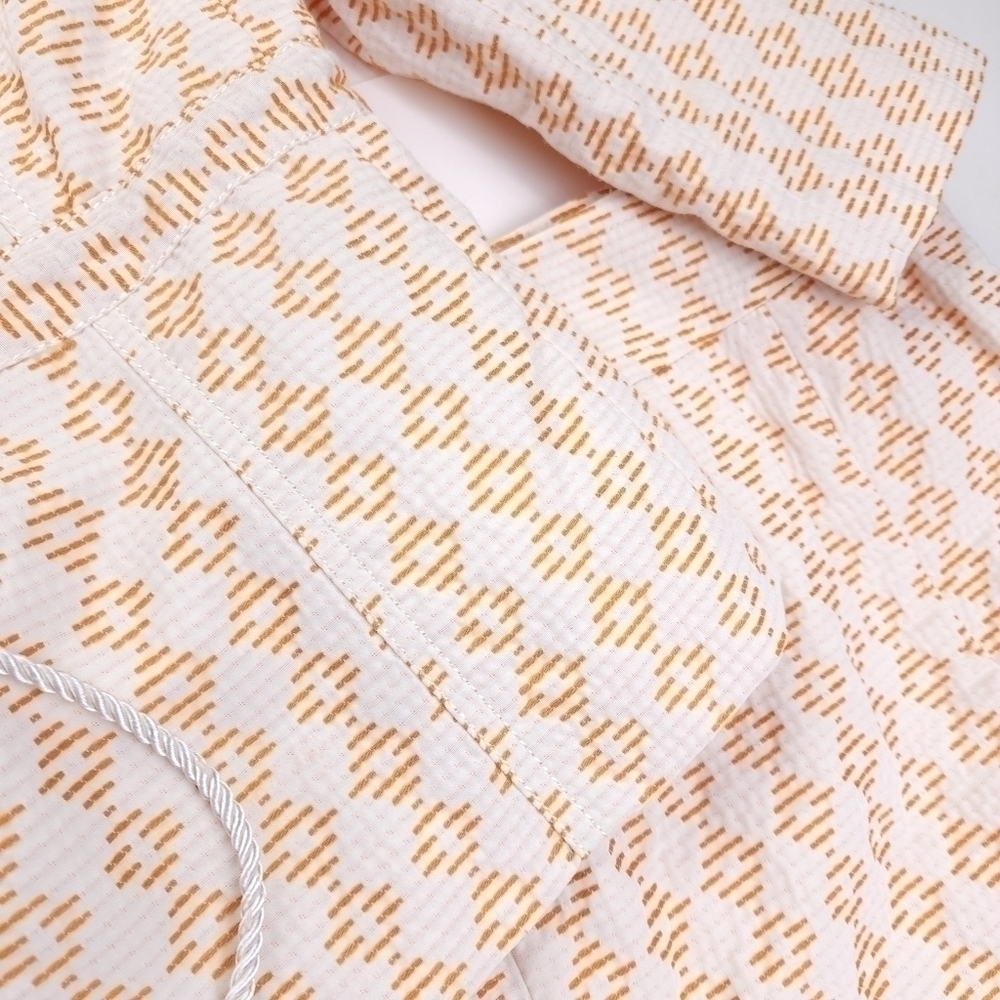 Sharagano Orange Cream Seersucker skirt Suit Size 8 - Picture 6 of 14